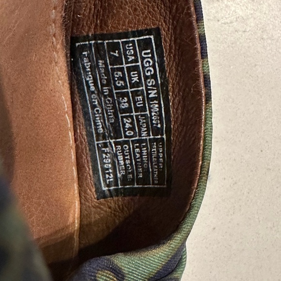 UGG Lucianna Marrakech Green/Blue Satin Espadrilles Wedge Sandal Size 7 - Picture 7 of 7